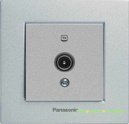 Фото Розетка телевизионная проходная Panasonic Karre Plus WKTT04522SL-RES 12dB одноместная серебро