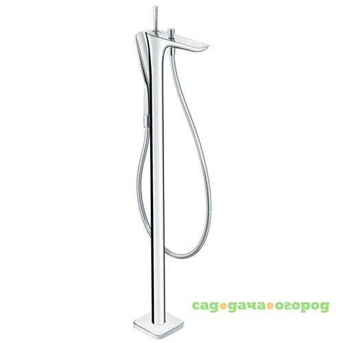 Фото Смеситель для ванны Hansgrohe PuraVida 15473000 напольный хром