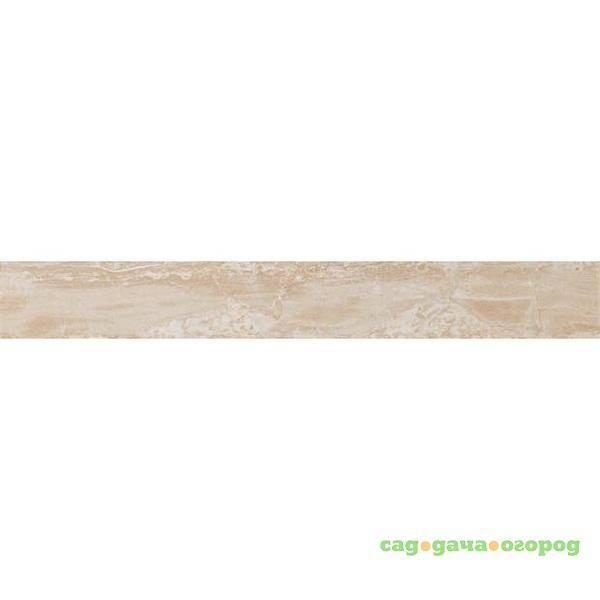 Фото Плинтус из керамогранита Atlas Concorde Supernova Marble Woodstone Champagne Battiscopa 600х72 мм