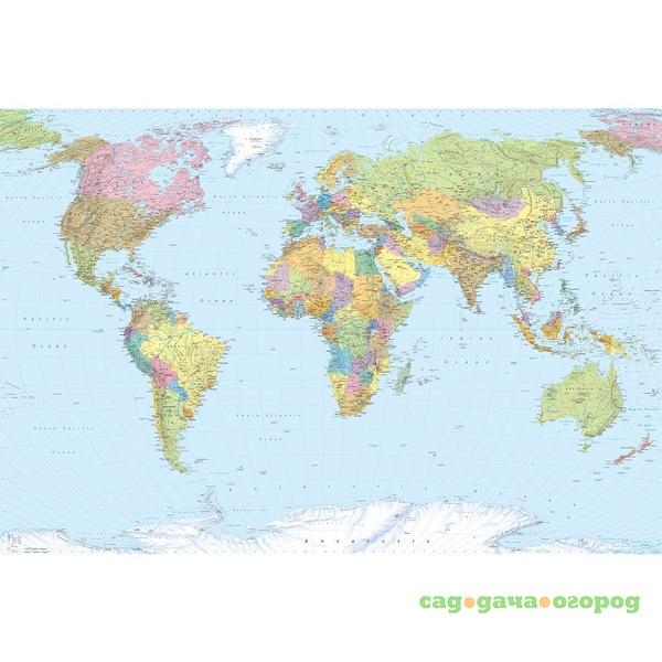 Фото Фотообои флизелиновые Komar World Map XXL4-038 3,68х2,48 м