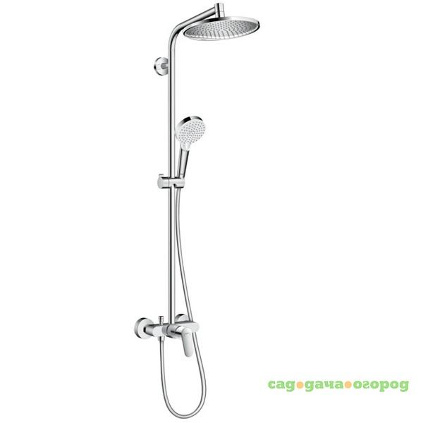 Фото Стойка душевая Hansgrohe Crometta S Showerpipe 1jet 27269000 со смесителем