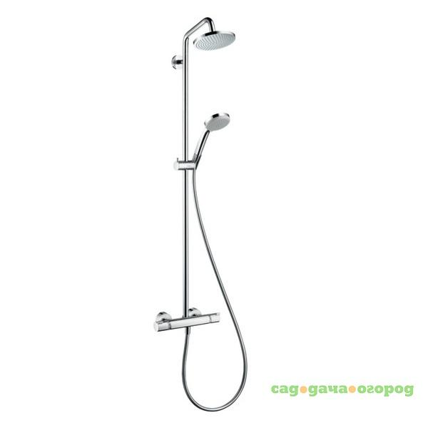 Фото Стойка душевая Hansgrohe Croma Showerpipe 1jet 27135000 с термостатом