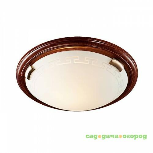 Фото Светильник настенно-потолочный Sonex Greca Wood 160/K коричневый E27 2х60W 220V
