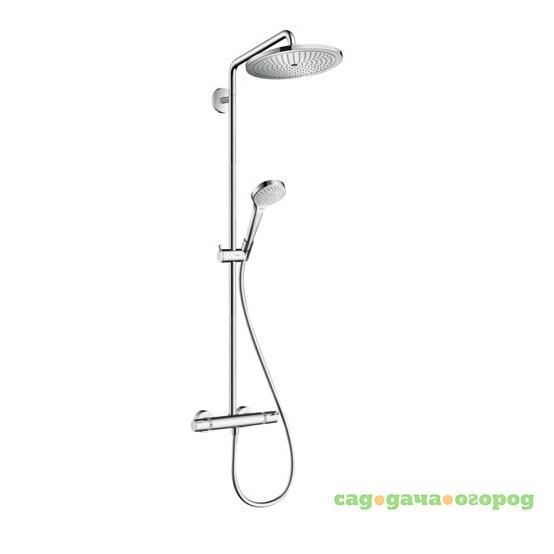 Фото Стойка душевая Hansgrohe Croma Select S 1 jet Showerpipe 26790000 с термостатом