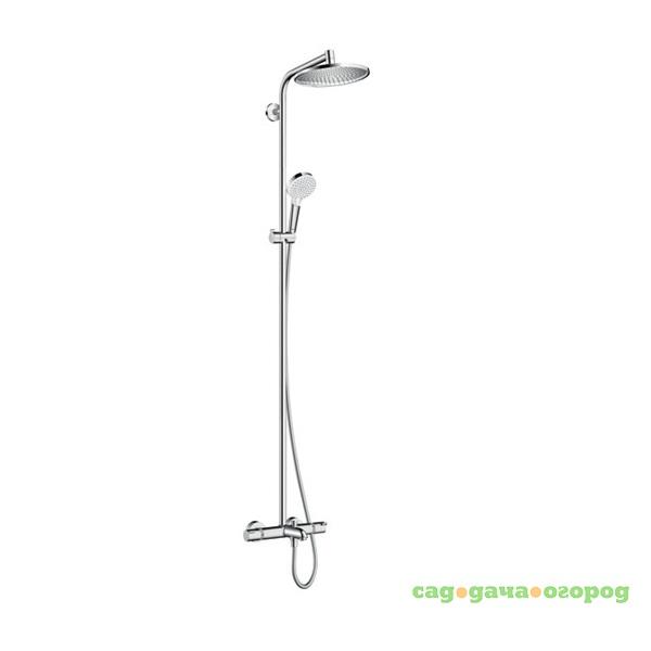 Фото Стойка душевая Hansgrohe Crometta S 1 jet Showerpipe 27320000 с термостатом