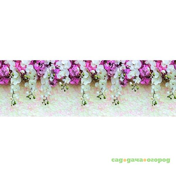 Фото Фартук кухонный Требити Нежность орхидеи пластиковый 2000х600х1,5 мм