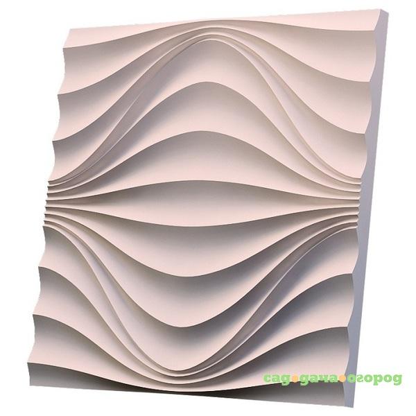 Фото Дизайнерская 3D панель из гипса Artgypspanel Круговая волна 500х500 мм