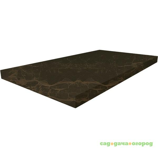 Фото Ступень угловая из керамогранита Atlas Concorde Supernova Marble Frappuccino Dark Scalino Angolate левая 600х330 мм