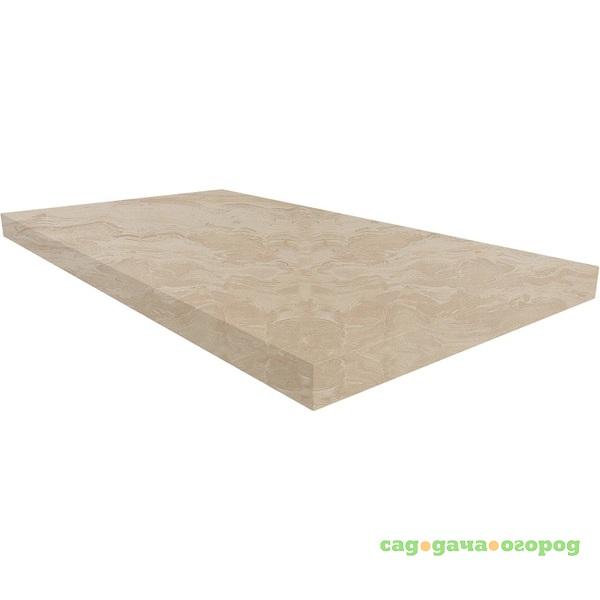 Фото Ступень угловая из керамогранита Atlas Concorde Supernova Marble Woodstone Champagne Scalino Angolate правая 600х330 мм