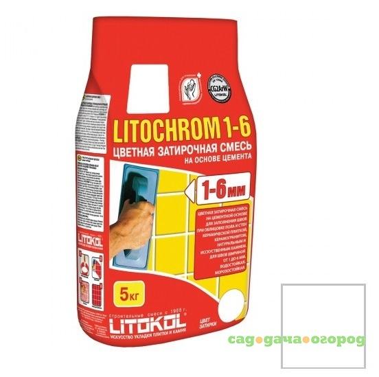 Фото Затирка цементная для швов Litokol Litochrom 1-6 C.00 белая 5 кг