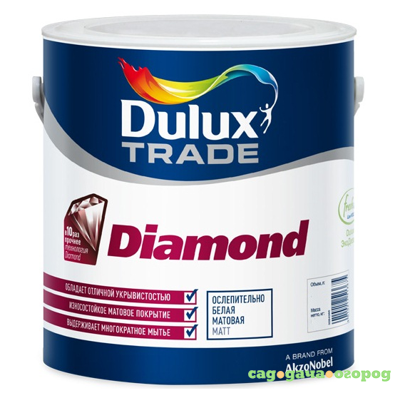 Фото Краска для стен и потолка Dulux Trade Diamond Matt база BМ матовая 0,96 л