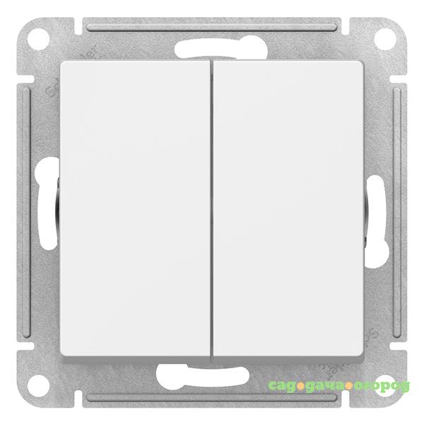 Фото Механизм выключателя Schneider Electric AtlasDesign ATN000151 двухклавишный белый