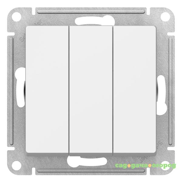 Фото Механизм выключателя Schneider Electric AtlasDesign ATN000131 трехклавишный белый