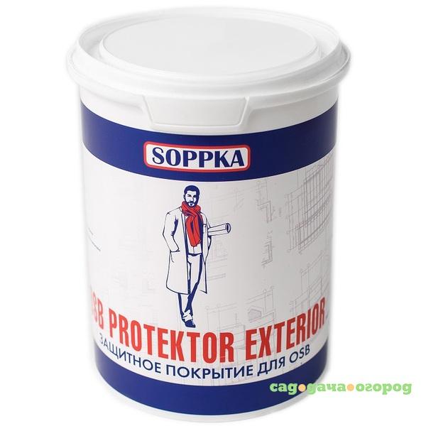 Фото Защитное покрытие Soppka OSB Protektor Exterior огнебиозащитное 1 кг