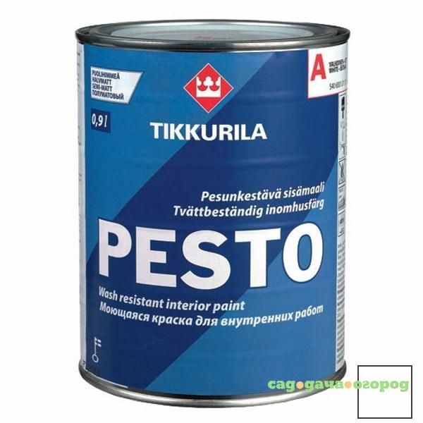 Фото Эмаль алкидная Tikkurila Pesto полуматовая А 0,9 л