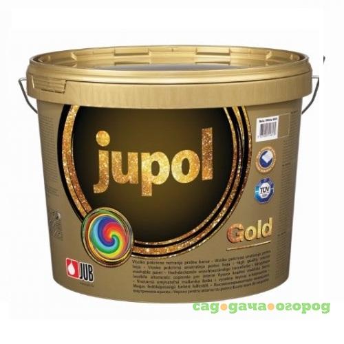 Фото Краска воднодисперсионная моющаяся для внутренних работ Jub Jupol Gold база A 1001 15 л