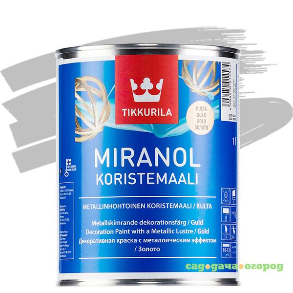 Фото Краска декоративная Tikkurila Miranol серебро 0,1 л