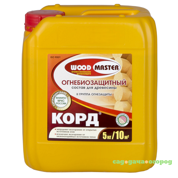 Фото Огнебиозащитный состав Woodmaster Корд 5 кг