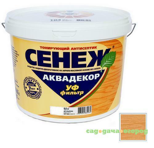 Фото Антисептик тонирующий Сенеж Аквадекор 112 Дуб 2,5 кг