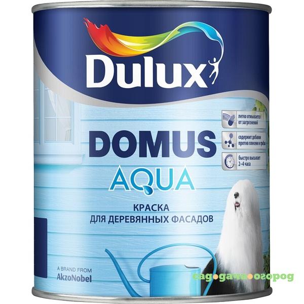 Фото Краска акриловая Dulux Domus Aqua для деревянных фасадов база BС полуматовая 2,25 л