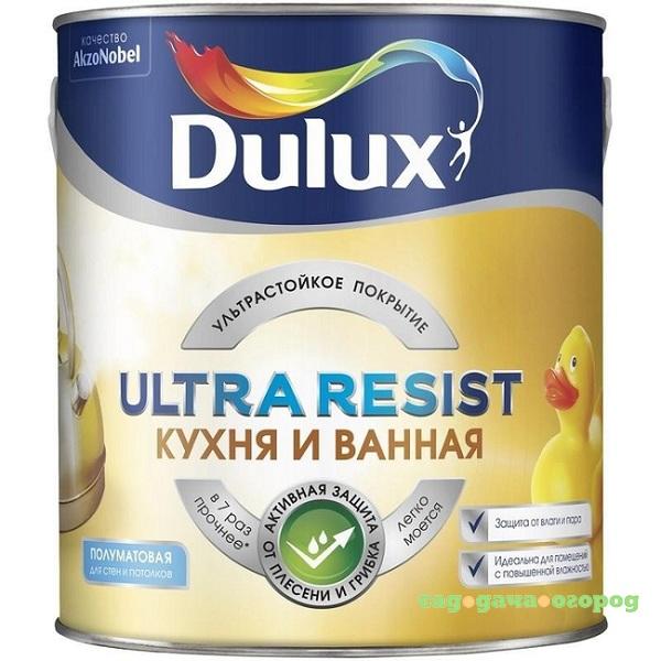 Фото Краска Dulux Ultra Resist для кухни и ванной BW полуматовая 1 л