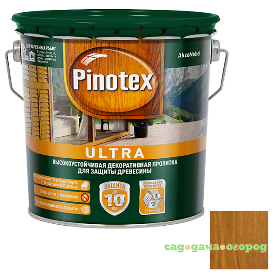 Фото Пропитка для древесины Pinotex Ultra Орегон 2,7 л