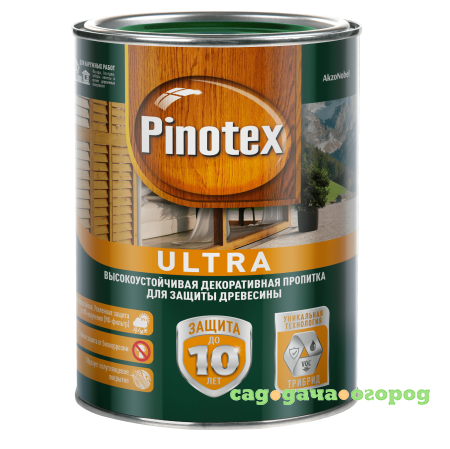 Фото Пропитка для древесины Pinotex Ultra бесцветная 1 л