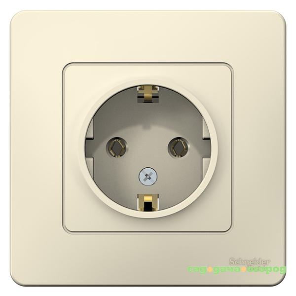 Фото Розетка Schneider Electric Blanca BLNRS001012 одноместная с заземлением молочная