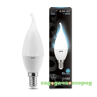 Фото Лампа светодиодная Gauss LED Candle tailed 6.5W E14 4100К 104101207