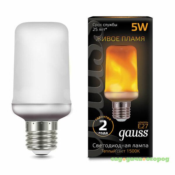 Фото Лампа светодиодная Gauss 157402105 T65 Corn Flame 5W E27 1500K