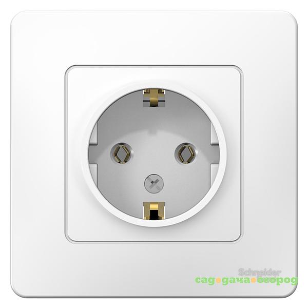 Фото Розетка Schneider Electric Blanca BLNRS001011 одноместная с заземлением белая