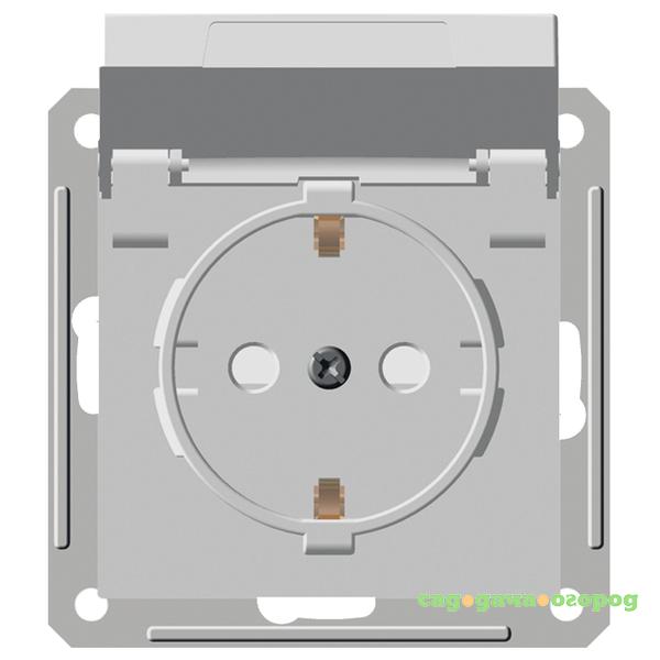 Фото Розетка Schneider Electric W59 Aqua RS16-152B-18 одноместная с заземлением и защитными шторками белая