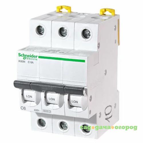 Фото Автоматический выключатель Schneider Electric Acti9 iK60 3п C 6А 6кА