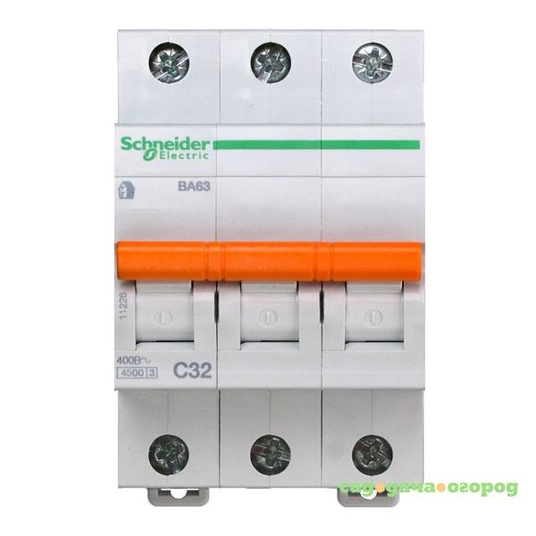 Фото Автоматический выключатель Schneider Electric Домовой ВА63 3П C 32A 4,5кА