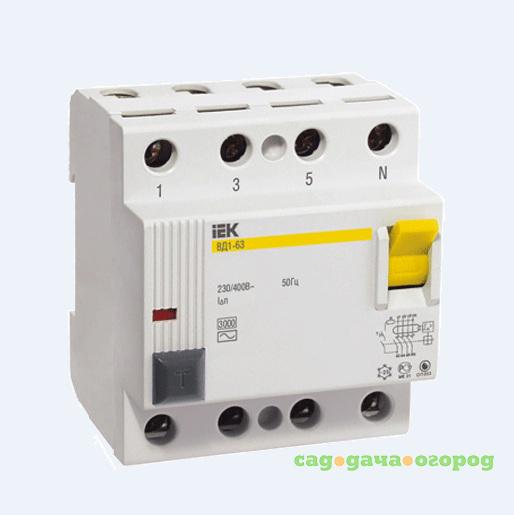 Фото Автоматический выключатель дифференциального тока IEK ВД1-63 32А 300мА