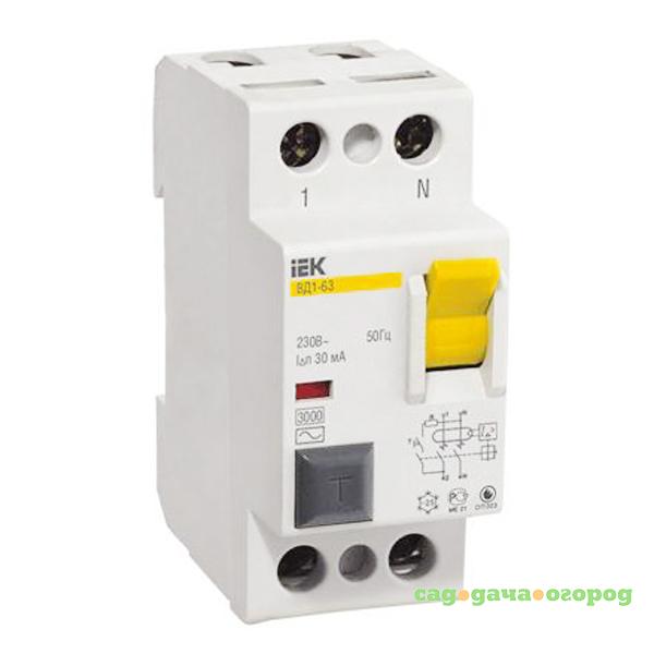 Фото Автоматический выключатель дифференциального тока IEK ВД1-63 40А 100мА