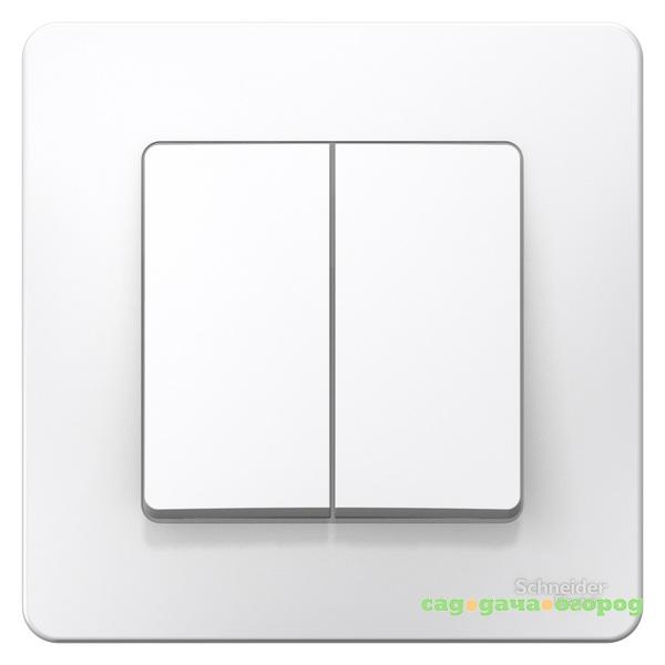 Фото Выключатель Schneider Electric Blanca BLNVS006501 двухклавишный белый