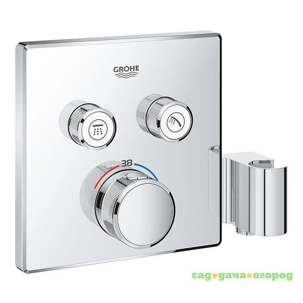 Фото Внешняя часть термостата Grohe Grohtherm SmartControl 29125000 со встроенным держателем ручного душа