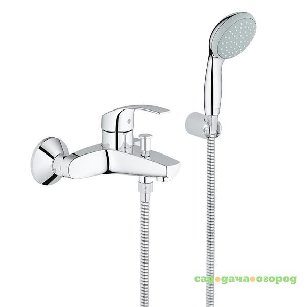 Фото Смеситель для ванны с душевым набором Grohe Eurosmart 33302002