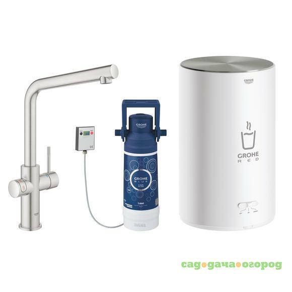 Фото Смеситель для кухни Grohe Red Duo New 30327DC1 с водонагревателем