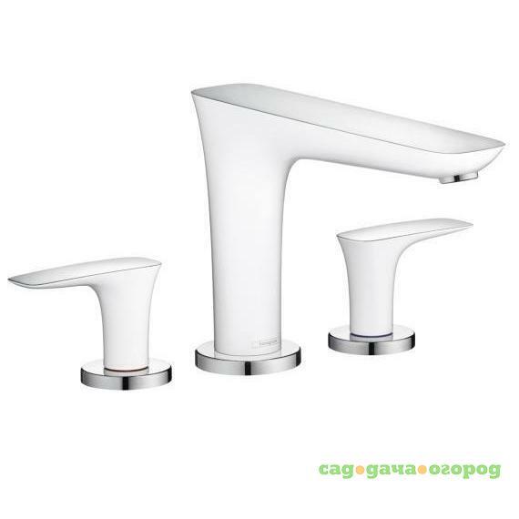 Фото Смеситель на борт ванны Hansgrohe Puravida 15448400 хром/белый
