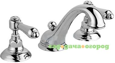Фото Смеситель на 3 отверстия для раковины Nicolazzi Petit M Blanc хром 1408CR78