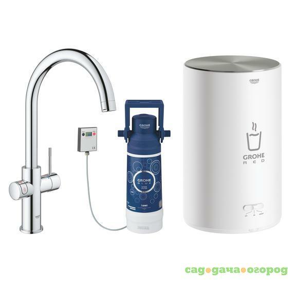 Фото Смеситель для кухни Grohe Red Duo New 30083001 с водонагревателем