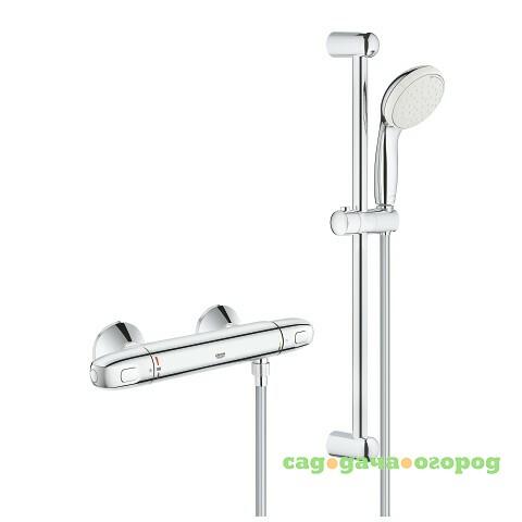 Фото Душевой комплект Grohe Grohtherm 1000 New 34151004 со штангой 600 мм