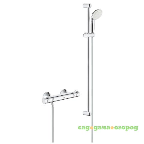 Фото Душевой комплект Grohe Grohtherm 800 34566001 со штангой 900 мм