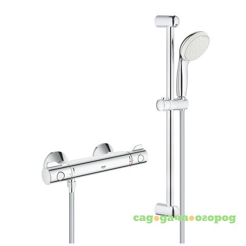 Фото Душевой комплект Grohe Grohtherm 800 34565001 со штангой 600 мм