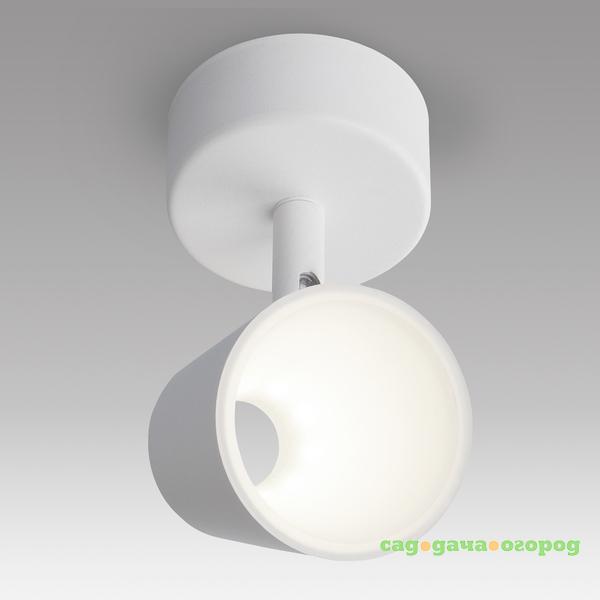 Фото Светодиодный настенный светильник с поворотным плафоном DLR025 белый матовый