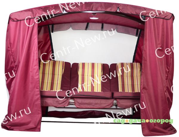 Фото Тент-шатер для садовых качелей Золотая Корона (с дугообразной крышей)