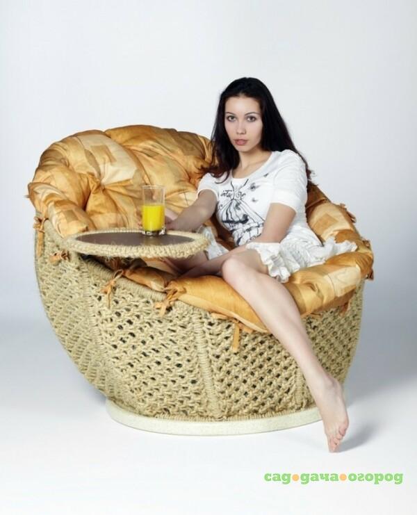 Фото Кресло сизалевое "Омега" со столиком