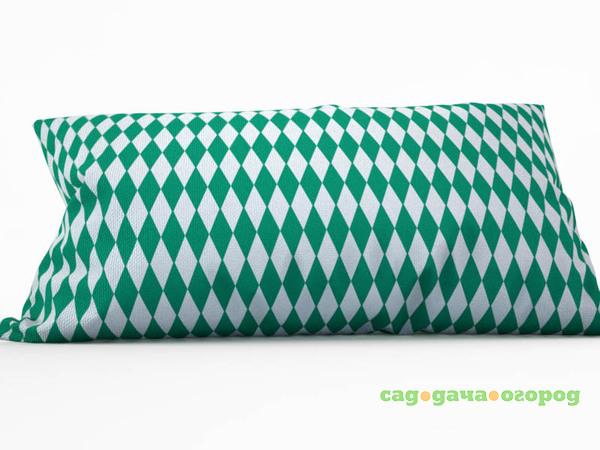 Фото Декоративная подушка Зеленые Ромбы (25х45)
